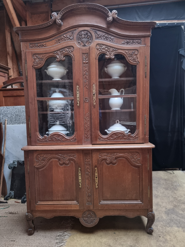 Antique Normand wedding dresser buffet