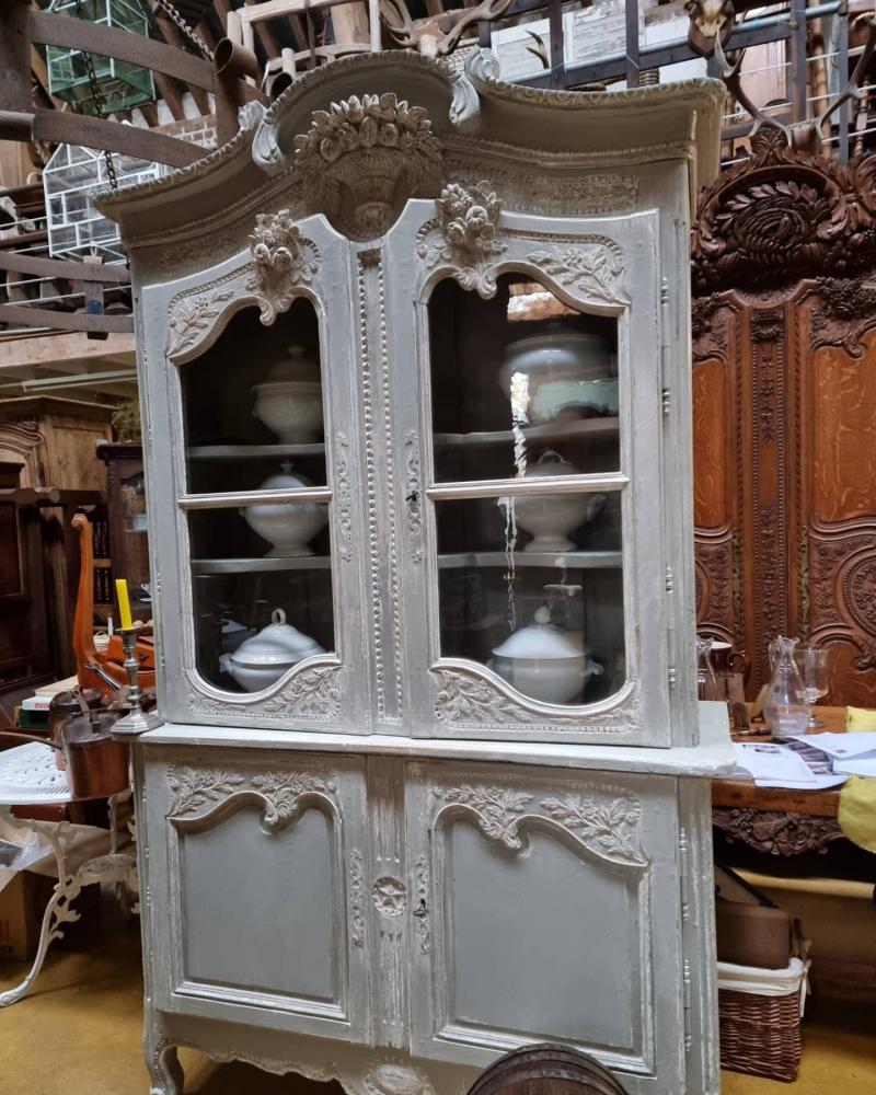 Antique Normand wedding dresser buffet