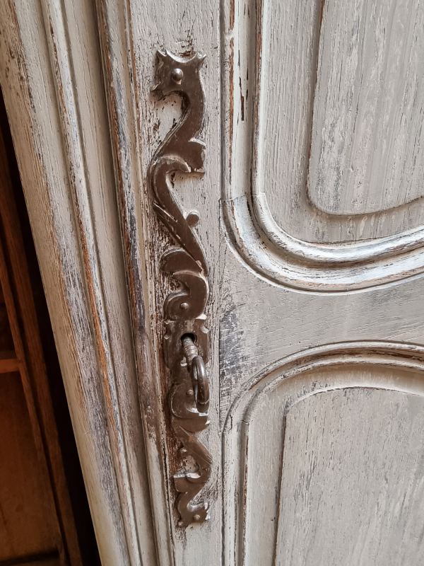 French Arched top painted cabinet