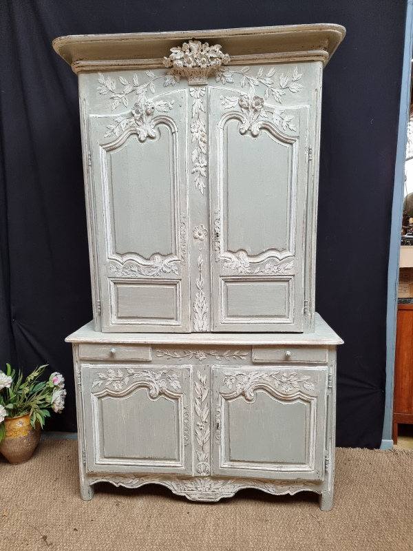 French antique Normand wedding cupboard