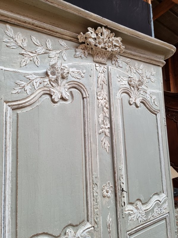 French antique Normand wedding cupboard