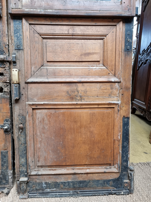 French double oak entrance door