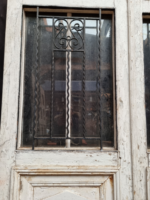 French double oak entrance door