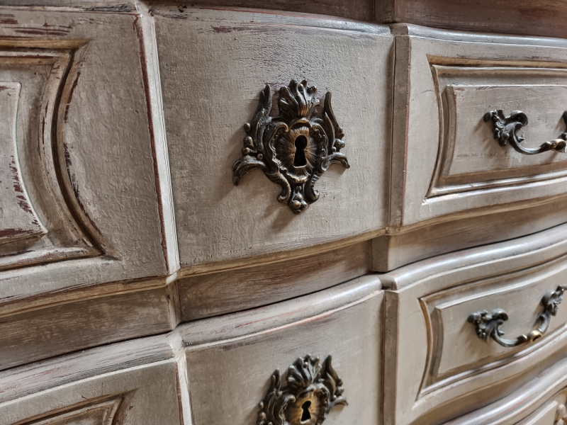 Louis XV style painted chest