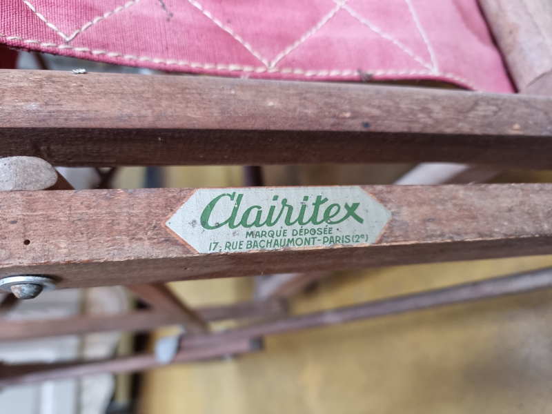 Vintage lounge pair armchairs from Clairitex Paris