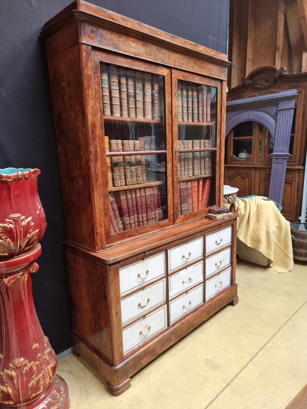 XIX C.th Mahogany Bookcase Cartonnier l