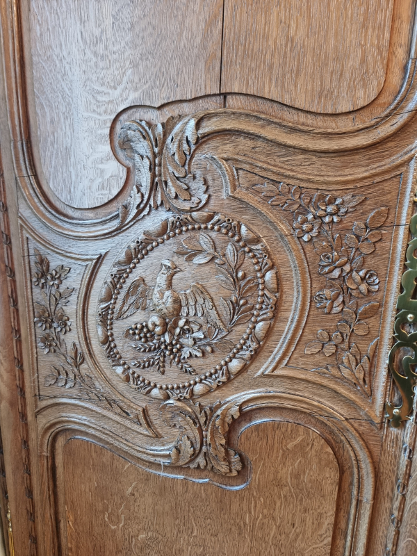 18 C.th antique Wedding armoire with birds