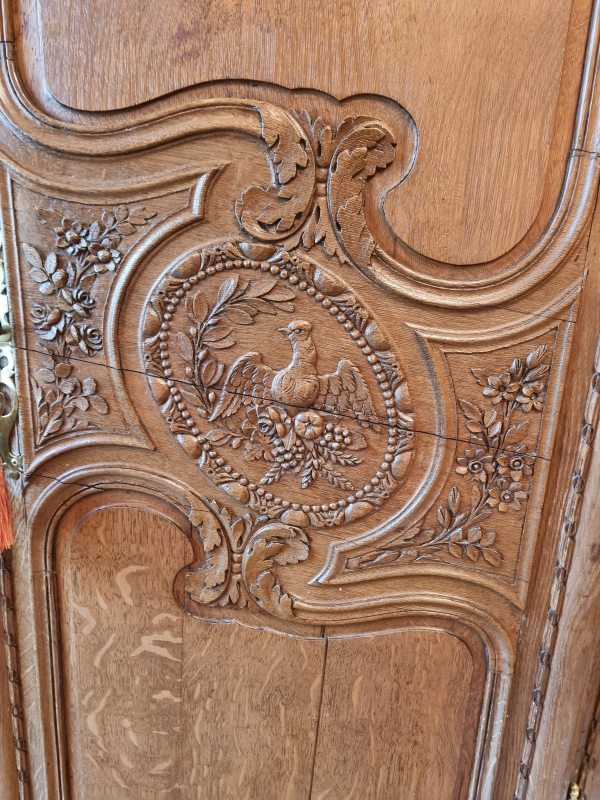 18 C.th antique Wedding armoire with birds
