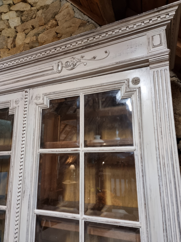 French Louis XVI style showcase bookcase