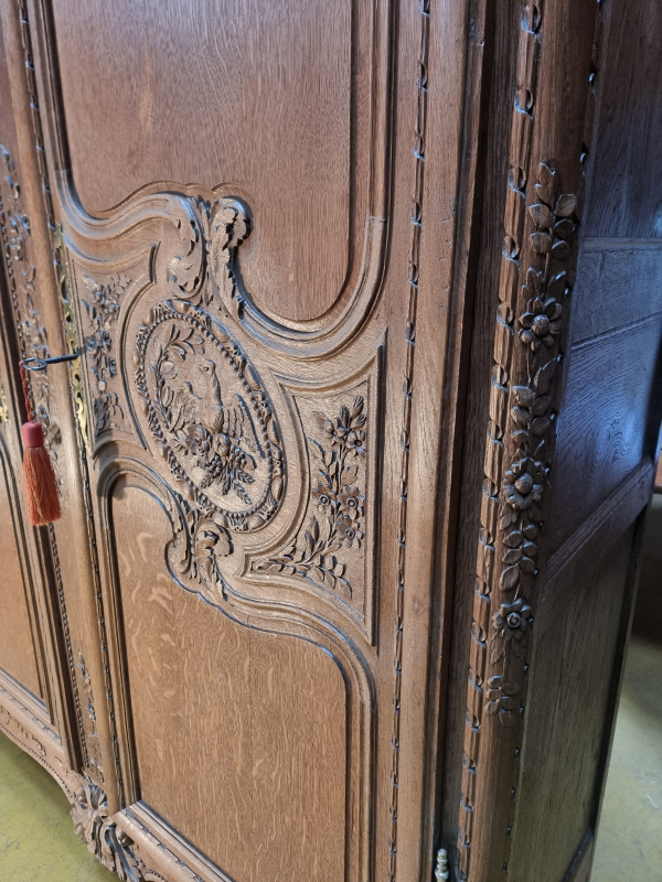 18 C.th antique Wedding armoire with birds