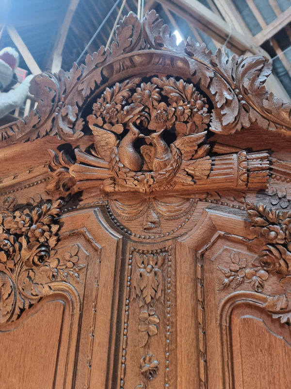 18 C.th antique Wedding armoire with birds