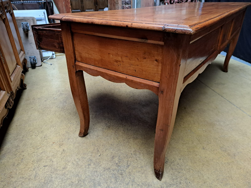 French antique country Louis XV cherry wood desk