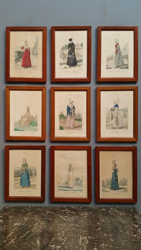 Norman costumes antique Engravings