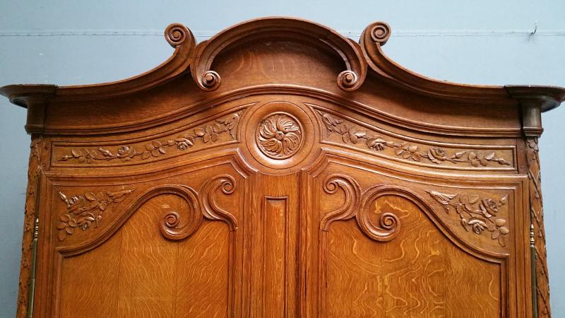 Normandy armoire carved with roses
