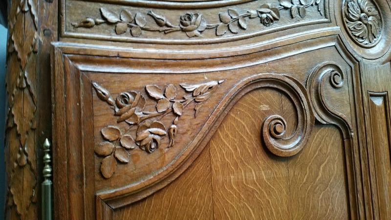 Normandy armoire carved with roses