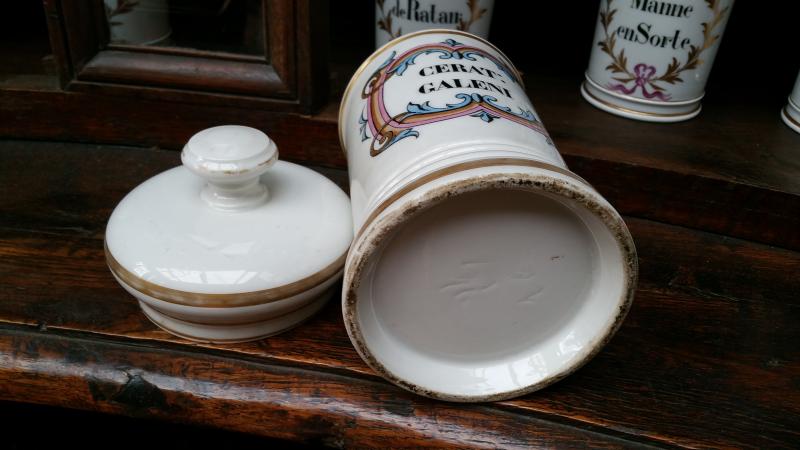 Antique French Set of 26 Paris Porcelain Apothecary Jars
