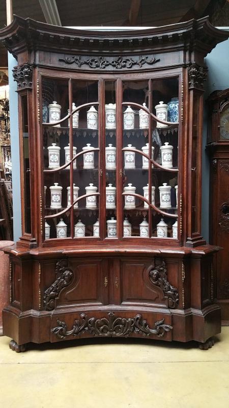 Antique French Set of 26 Paris Porcelain Apothecary Jars
